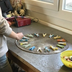 Schamanen Trommel Bauritual
