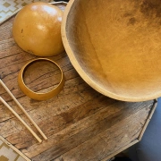 Water Drum | Jibara – traditionelle Kürbistrommel | Ø 45–55 cm