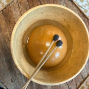 Water Drum | Jibara – traditionelle Kürbistrommel | Ø 31cm