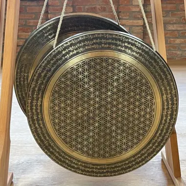 Tempel Gong | Blume des Lebens | 50 cm