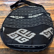 Trommeltasche Ikat schwarz | 45cm