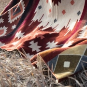 Alpaka Wolldecke | Western Rust