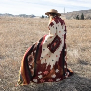 Alpaka Wolldecke | Western Rust