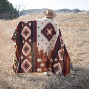 Alpaka Wolldecke | Western Rust