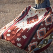 Alpaka Wolldecke | Western Rust