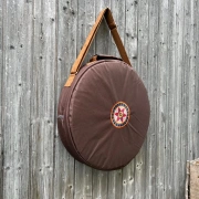 Feelton Nylon Trommeltasche | Schulterriemen | Braun |  ø 42 - 55 cm