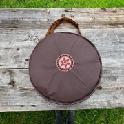 Feelton Nylon Trommeltasche | Schulterriemen | Braun |  ø 42 - 55 cm