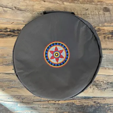 Feelton Nylon Trommeltasche | Schulterriemen | Braun |  ø 42 - 55 cm