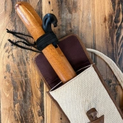 Flötentasche | Baumwollstoff & Leder | 80 cm
