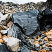 Obsidianmesser | Schwarze Klinge aus vulkanischem Glas | 18 cm lang