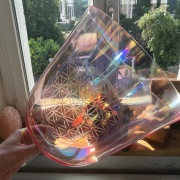 Kristallklang-Kelch | Cosmic Rosenquarz | G3 | 432 Hz