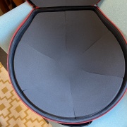 Handpan Tasche | PU Zipper | Schwarz oder schwarz-rot