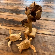 Skulptur aus Holz | 2 Schildkröten