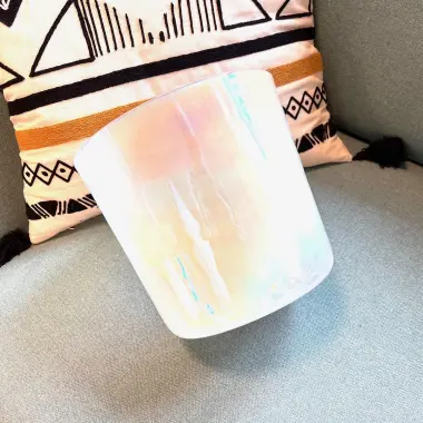 Alchemie Kristallklangschale in F3 | Cosmic Light Frosted | 432 Hz