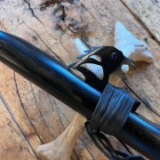 Gebetsflöte High Spirit in G-Moll | Raben Windblock | mit Türkisen | 54 cm