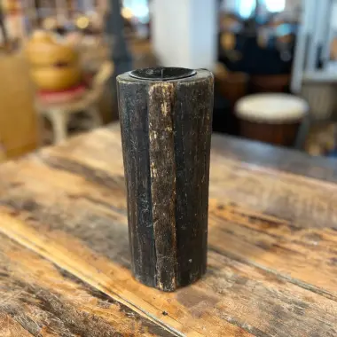 Rustikaler Kerzenständer aus alter Holzsäule – Nachhaltig & Unikat