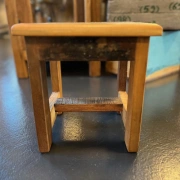 Mini-Hocker aus indischem Recyclingholz – handgefertigtes Unikat