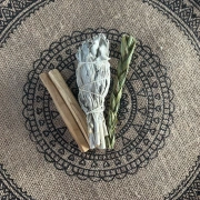 Smudging Trio | Weisser Salbei, Palo Santo & Süssgras