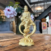 Kwan-Yin Göttinnenstatue aus Buchsbaumholz