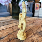 Kwan-Yin Göttinnenstatue aus Buchsbaumholz