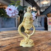 Kwan-Yin Göttinnenstatue aus Buchsbaumholz