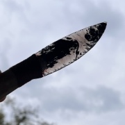 Kräuter Messer aus Obsidian | Hirschgeweihgriff