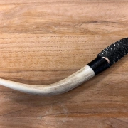 Obsidianmesser | Handgefertigt aus Hirschgeweihgriff  & schwarzer Obsidian
