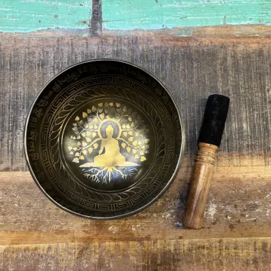 Tibetische Klangschale  ø 17.5cm - Buddha