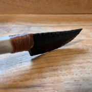 Kräuter Messer aus Obsidian | Hirschgeweihgriff