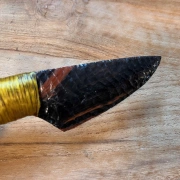 Obsidianmesser | Handgefertigt aus  Kaktusgriff & Mahogany Obsidian
