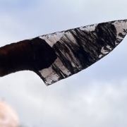 Kräuter Messer aus Obsidian | Hirschgeweihgriff