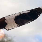 Kräuter Messer aus Obsidian | Springbockgriff