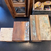 Trio-Tischlein aus indischem Recyclingholz – 3er-Set