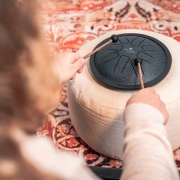 Small Steel Tongue Drum |  G Minor | Navy Blue