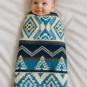 Alpaka Wolldecke | Baby Blue | Small