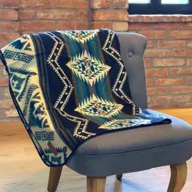 Alpaka Wolldecke | Baby Blue