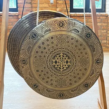 Tempel Gong | Tibetisches OM | ø 70 cm
