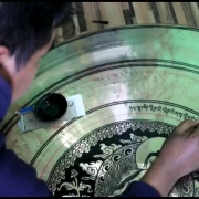 Tempel Gong | Grüne Tara | ø 90 cm