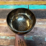 Tibetische Klangschale mit Blume des Lebens | ø 19.5 cm | Ton ~ G 432 Hz