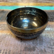 Tibetische Klangschale mit Blume des Lebens | ø 19.5 cm | Ton ~ G 432 Hz