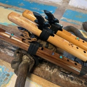 Die Sparrow Hawk Flöte in A-Moll | Spanische Zeder oder Walnuss | 48 cm