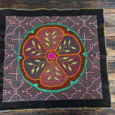 Florales Shipibo Altar Tuch 70 x 65 cm
