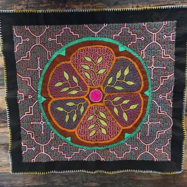 Florales Shipibo Altar Tuch 70 x 65 cm