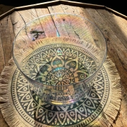 Alchemie Kristallklangschale | Cosmic Light Clear Grey  | G#3 in 432 Hz