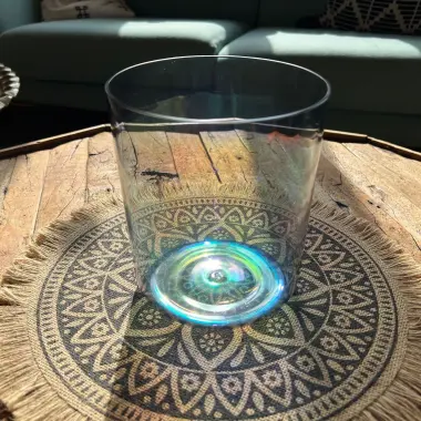 Alchemie Kristallklangschale | Cosmic Light Clear Grey  | G#4 in 432 Hz