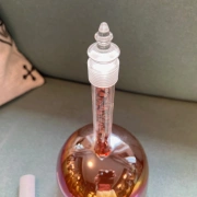 Alchemie Kristallklangkelch mit rotem Achat im Griff | C4 (+0) in 432 Hz
