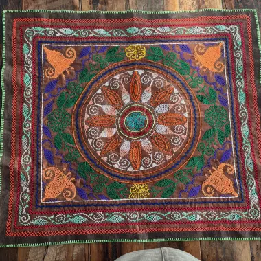 Florales Shipibo Altar Tuch 75 x 65 cm
