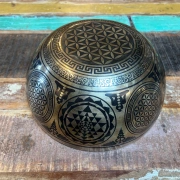 Klangschale mit Blume des Lebens | Kathmandu | ø 30 cm | Ton ~ F2