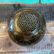 Klangschale mit Blume des Lebens | Kathmandu | ø 30 cm | Ton ~ F2