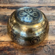 Klangschale mit Blume des Lebens | ø 30 cm | Ton ~ Ab | Uranus (104 Hz)
